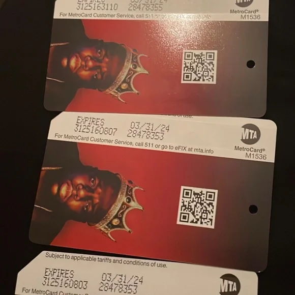 BIGGIE SMALLS LIMITED EDITION 50th BIRTHDAY METRO CARD